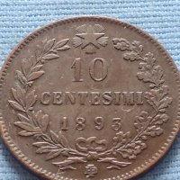 Рядка монета 10 чентезима 1893г. Италия Умберто първи за КОЛЕКЦИОНЕРИ 30443, снимка 4 - Нумизматика и бонистика - 42682859