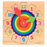 Дървен часовник Слънце ОТНОВО ТУК! /Дървени играчки на https://igra4kite.bazar.bg/, снимка 3 - Образователни игри - 42665987