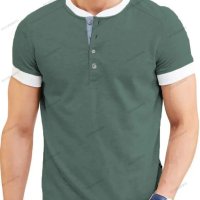 Мъжка класическа Henley тениска с къс ръкав, 6цвята - 023, снимка 16 - Тениски - 41492117