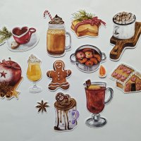 Изрязани елементи от картон Delicious Christmas 12 бр - R057, снимка 1 - Други - 42589179