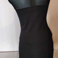 Черна рокля с тюл р-р S, снимка 5 - Рокли - 40854664
