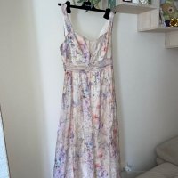 Нова разкошна 100% памук памучна дълга елегантна ефирна рокля Mohito флорален принт нежни цветя , снимка 3 - Рокли - 41555975