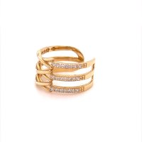 Златен дамски пръстен 3,64гр. размер:55 14кр. проба:585 модел:20123-6, снимка 4 - Пръстени - 42615622