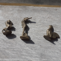 Миниатюрни бронзови фигурки 3 броя - лот 1, снимка 3 - Антикварни и старинни предмети - 44603701