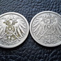 Стара монета 5 пфенига 1901 г. буква А , 2 броя - Германия- хит цена !, снимка 3 - Нумизматика и бонистика - 39724375