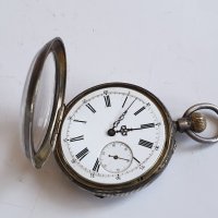 Сребърен джобен часовник, снимка 4 - Антикварни и старинни предмети - 39741578
