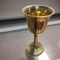 бронзова чаша бокал 9,5см., снимка 2 - Други ценни предмети - 41972373