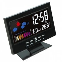 Настолен часовник с голям дисплей, цветна метеорологична станция, снимка 6 - Стенни часовници - 39955007