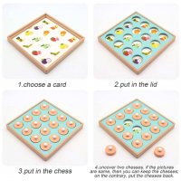 Настолна детска игра Мемори шах с 6 бр. шаблони с изображения, снимка 10 - Образователни игри - 35941020