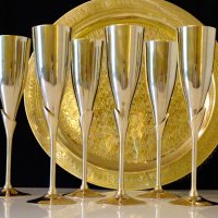 Бронзов бокал,чаша за вино,шампанско,25 см. , снимка 12 - Антикварни и старинни предмети - 41899731