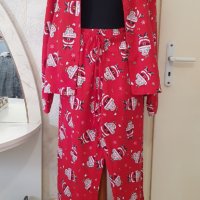 Коледна пижама - бархетна размер Л-ХЛ, снимка 2 - Пижами - 43591798