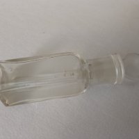 Винтидж прозрачна стъклена бутилка  ,шишенце за парфюм със стъклена запушалка, снимка 8 - Антикварни и старинни предмети - 41376033