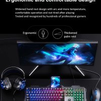 Комплект Gaming STELS V680, USB, Rainbow Backlight, 2 in 1: Клавиатура,Мишка, снимка 6 - Клавиатури и мишки - 40205633