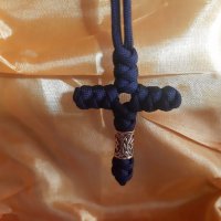 Гердан от паракорд - кръст с викингска златиста руна, снимка 4 - Колиета, медальони, синджири - 34529128