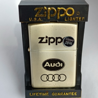 Стара запалка Zippo Audi Ауди 1996 Рядка, снимка 1 - Антикварни и старинни предмети - 36160530
