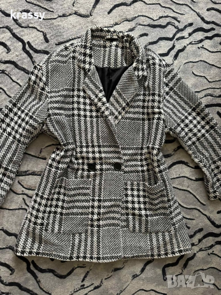 Страхотно голямо дамско сако пепит (размер 2ХЛ), снимка 1