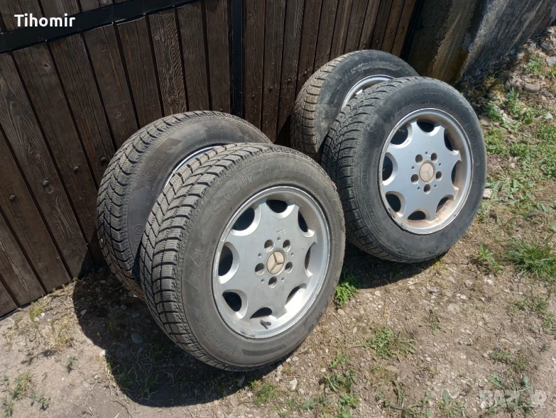 Зимни гуми с джанти Мерцедес , снимка 1