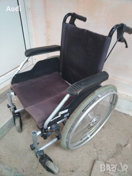 Сгъваема инвалидна рингова количка MEYRA ORTOPEDIA за възрастни, оперирани, трудно подвижни хора. Ко, снимка 1