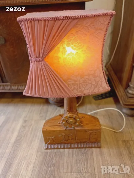 Лампа ретро дърво-1958г., снимка 1