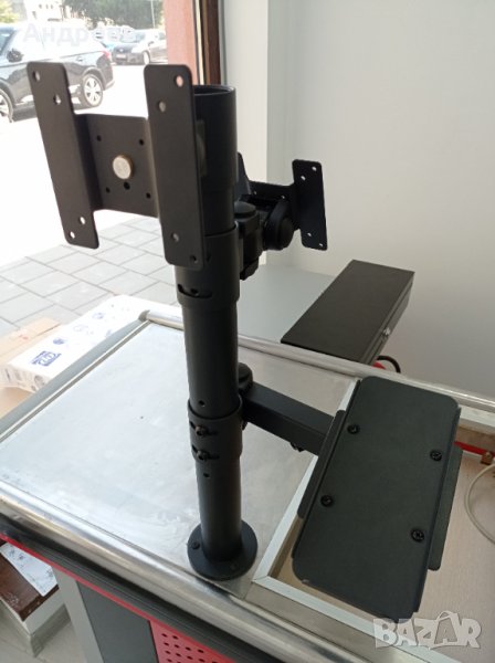 Стойка за два монитора и банков терминал, снимка 1