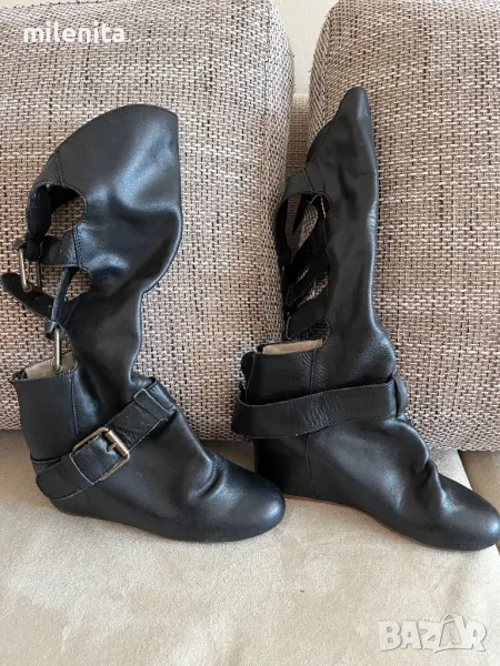 Екставагантни ботуши 36 номер от естествена кожа, снимка 1