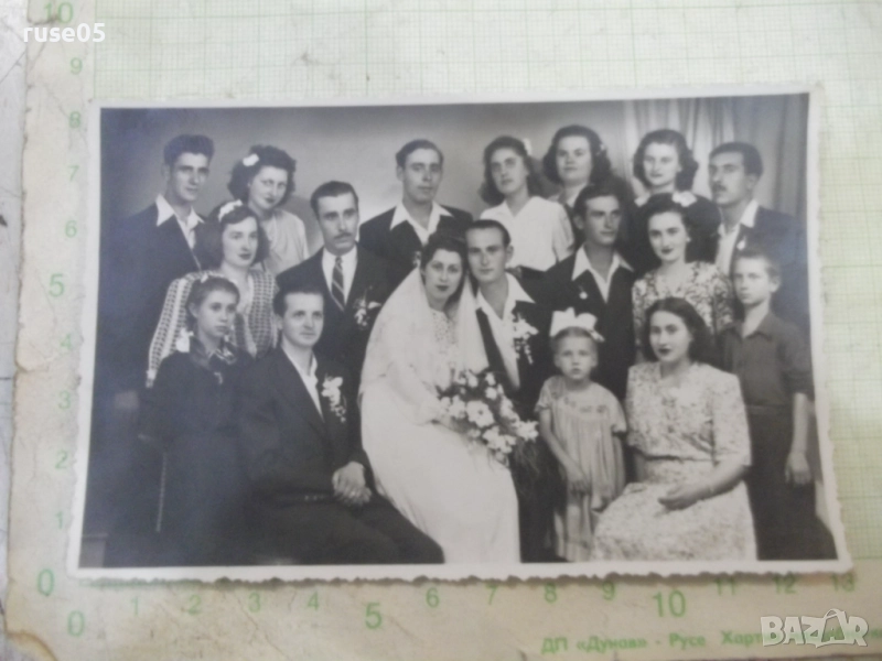 Снимка групова от сватба стара, снимка 1