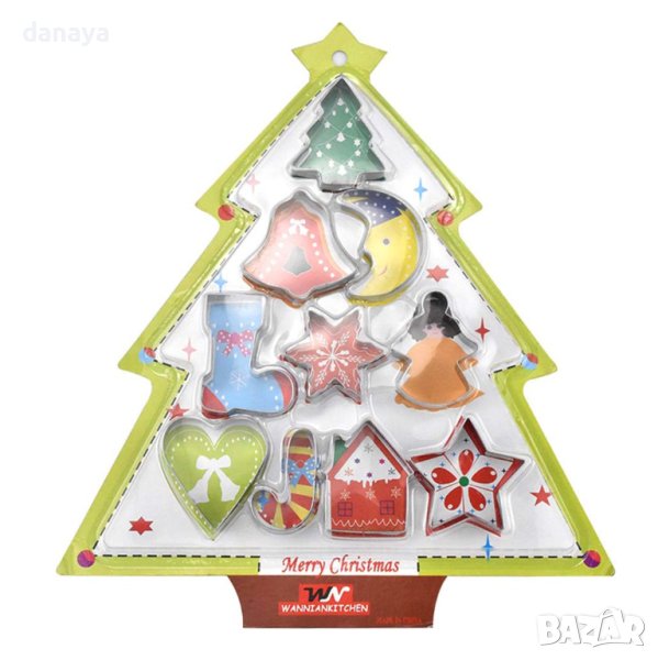 3921 Метални коледни форми за сладки коледни резци комплект от 10 броя, снимка 1