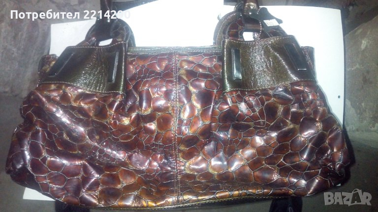 Дамска чанта змийска кожа хамелеон , снимка 1