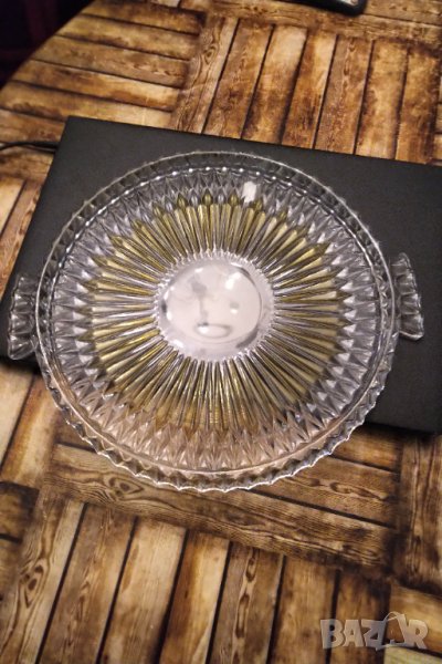 Бохемия Кристален поднос , снимка 1