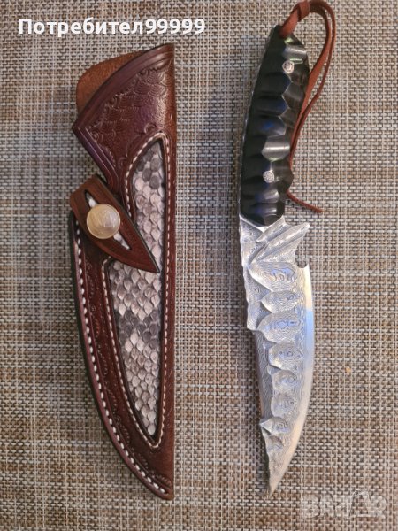 Ловен нож от дамаска стомана , снимка 1