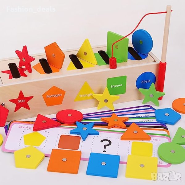 Нова Образователна Дървена цветна играчка Монтесори/Деца, снимка 1