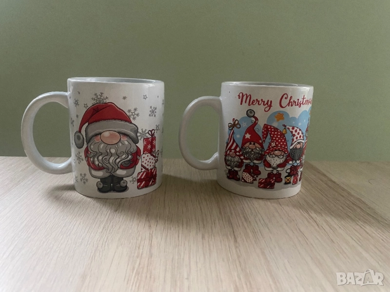 Комплект коледни чаши за кафе / чай, снимка 1