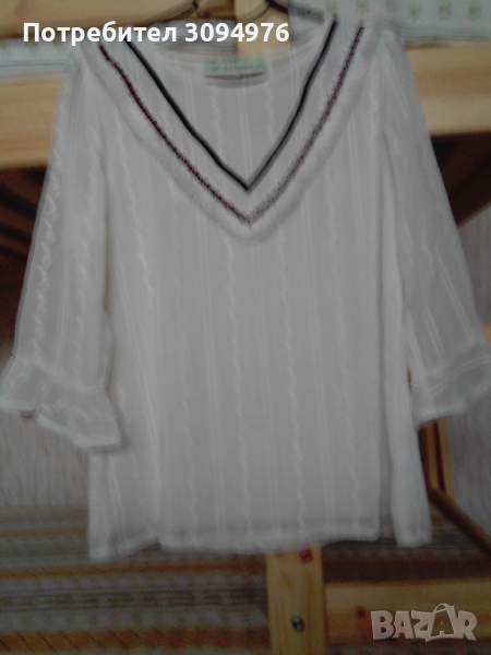 Кенарена бяла блузка, снимка 1