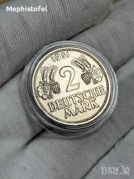 2 марки 1951 г, буква G - Германия, снимка 1