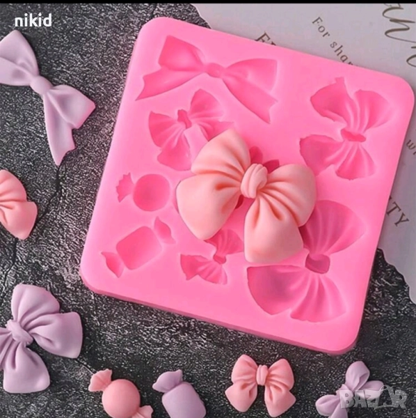 микс пандели панделка бонбон силиконов молд форма фондан шоколад смола , снимка 1