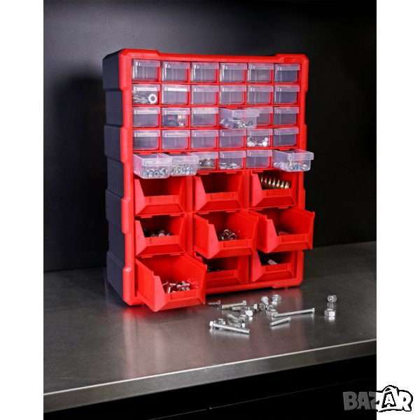 Шкаф органайзер с 39 чекмеджета за стена табло кутии, снимка 1