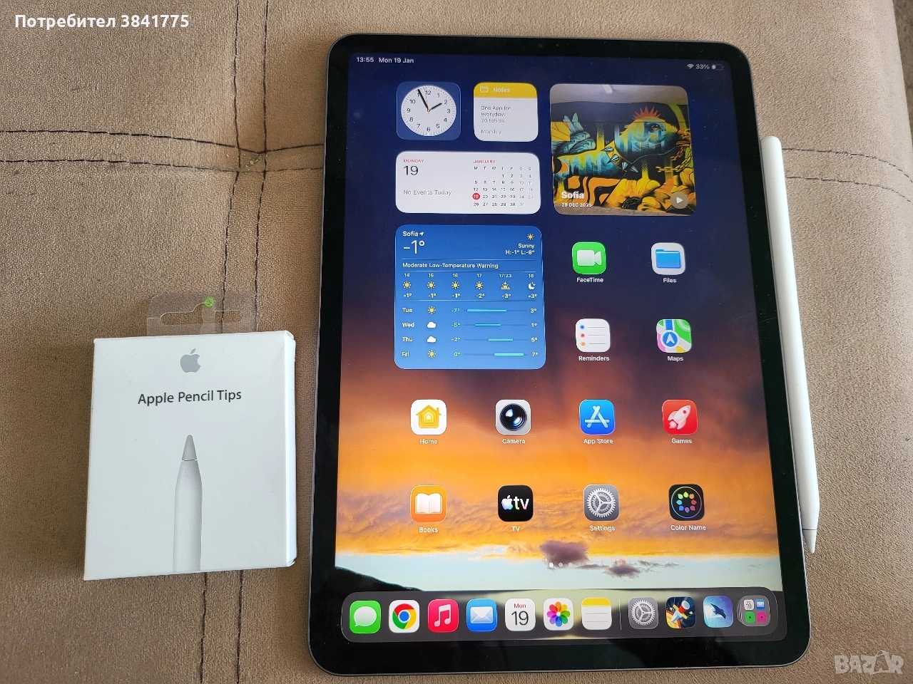 Ipad Pro 2018 с Apple Pencil 2, снимка 1