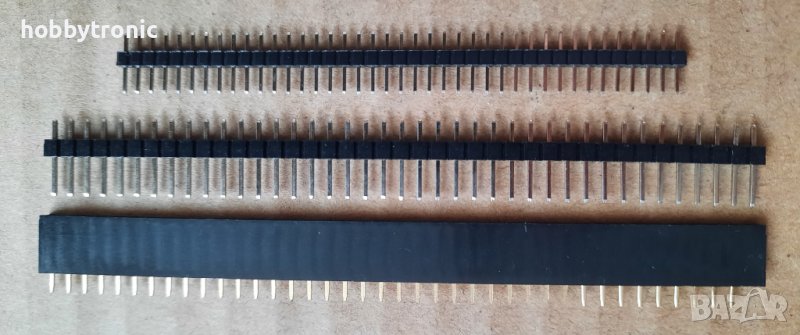 Гнездови и щифтови редички - съединители 2.54мм 1х40 , снимка 1