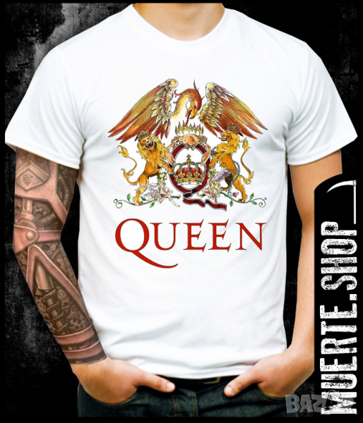 Тениска с щампа QUEEN LOGO, снимка 1