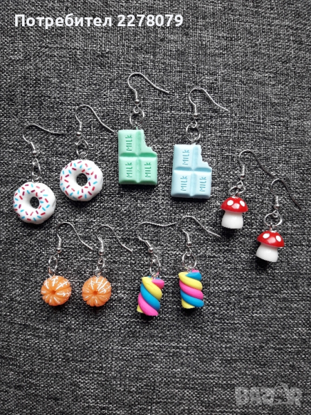 Сладки обеци - ръчна изработка, снимка 1