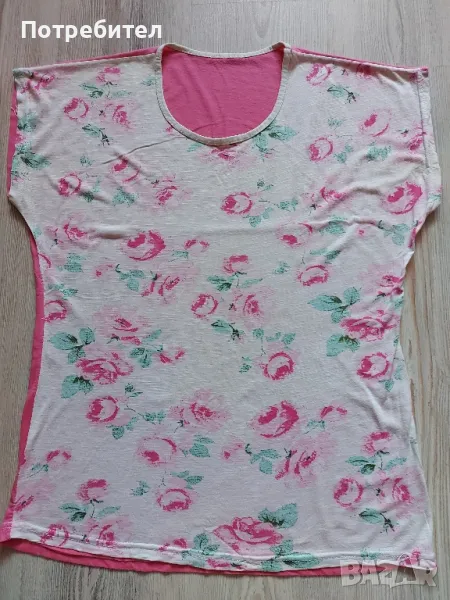Дамска блуза с къс ръкав M-L, снимка 1