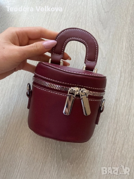 Мини чанта – Бордо, стилен аксесоар, снимка 1
