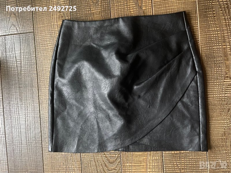 Пола кожена черна, STRADIVARIUS , снимка 1