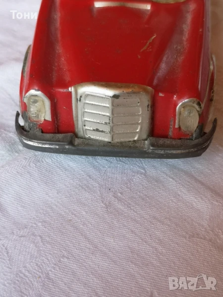 Ламаринена стара играчка Мерцедес с механизъм, снимка 1