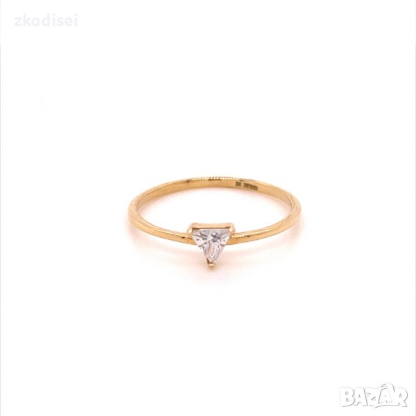 Златен дамски пръстен 1,0гр. размер:56 14кр. проба:585 модел:20036-2, снимка 1