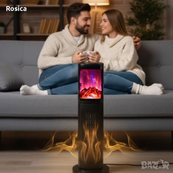 Вентилаторна PTC керамична печка Rosberg R51970IF, 2000W, 2 степени, Защита 55R51970IF, снимка 1