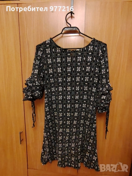 Уникална лъскава рокля-туника, снимка 1