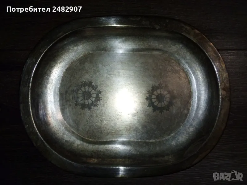 Стар метален поднос, снимка 1