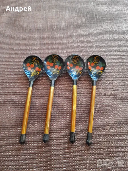 Стари Руски дървени лъжици #2, снимка 1