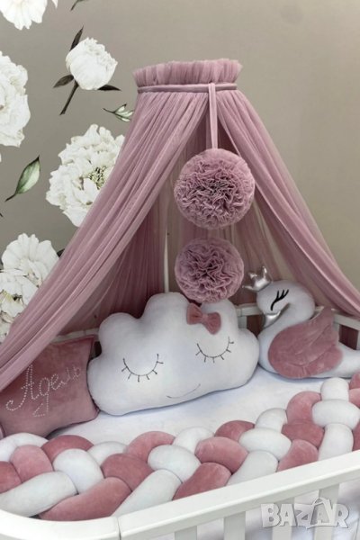 Балдахин за детско легло + Стойка за балдахин за кошара, снимка 1